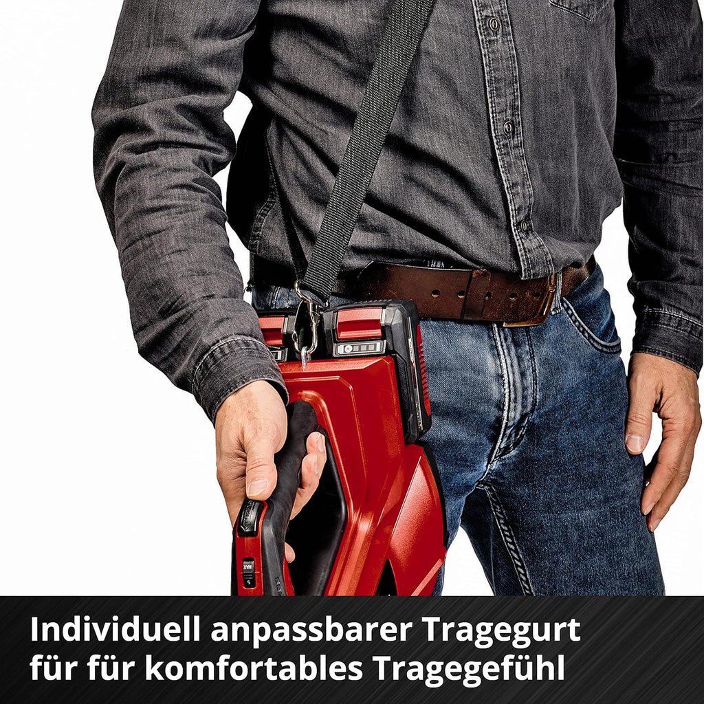 Einhell Akku-Laubbläser GE-LB 36/210 Li E Power X-Change (Li-Ion, 36 V, 816m3/h Blasleistung, Turboschalter, 3-stufiges + abnehmbares Rohr, inkl. 2x3 Ah Akku und Twincharger)