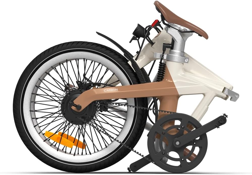 ADO E-Bike Air Carbon Elektrofahrrad, Faltrad,ebike Damen/ebike Herren,Bike,klapprad Riemenantrieb 14,5Kg IPS LCD Display, GPS,ADO APP,250W