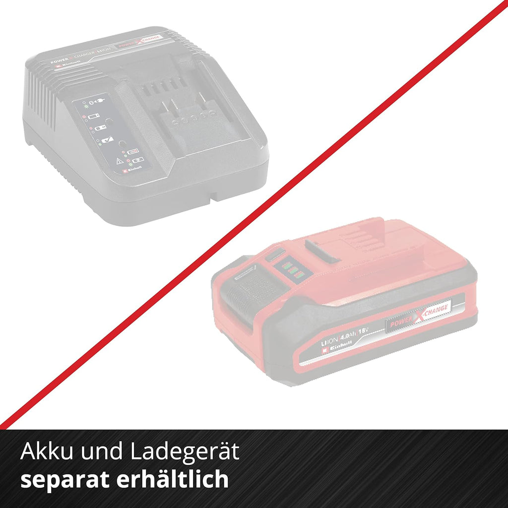 Einhell Akku-Laubbläser GE-LB 36/210 Li E Power X-Change (Li-Ion, 36 V, 816m3/h Blasleistung, Turboschalter, 3-stufiges + abnehmbares Rohr, inkl. 2x3 Ah Akku und Twincharger)