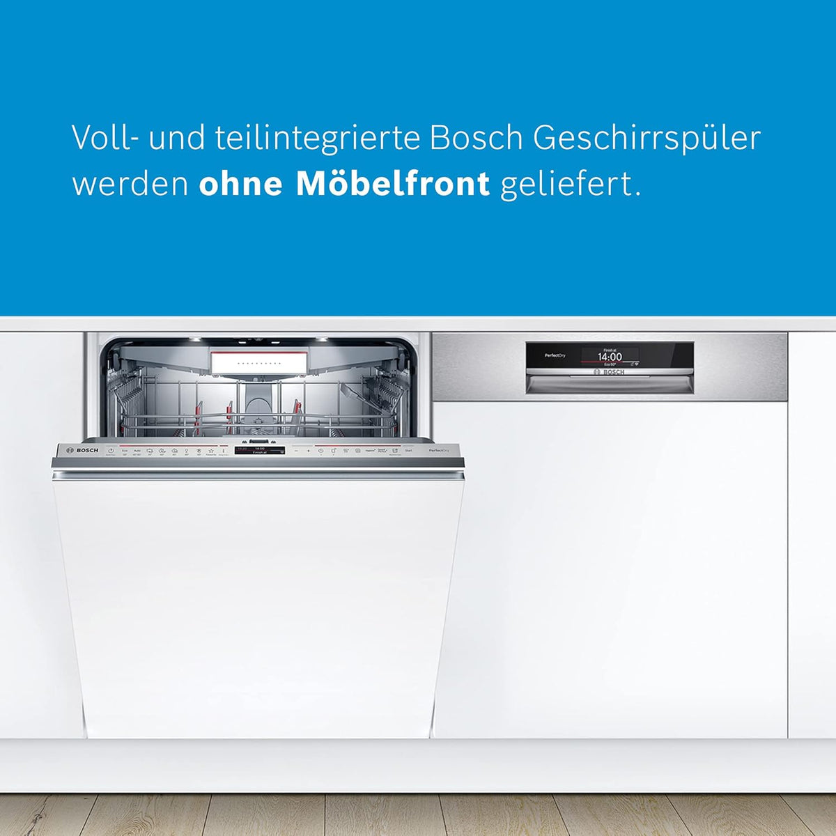 Bosch SMU4ETS08E, Serie 4, Smarter Unterbau-Geschirrspüler 60 cm, Besteckkorb, Spülmaschine mit Programmassistent, besonders Leise, höhenverstellbarer Oberkorb, Automatische Türöffnung, Edelstahl
