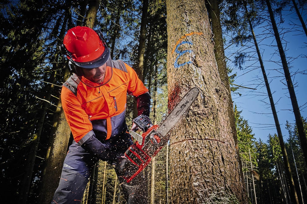 Einhell Akku-Kettensäge GE-LC 36/35 Li Power X-Change (Li-Ion, 36 V, 33 cm Schnittlänge, 15 m/s Schnittgeschwindigkeit, bürstenloser Elektromotor, inkl. 2x 4,0 Ah Akkus und Twincharger)