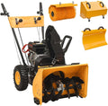 ACAGALA 4-in-1 Schneefräse & Kehrmaschine (6,5PS, 196ccm) | 560mm Räumbreite, 11m Wurfweite | 5 Vorwärts/2 Rückwärtsgänge | Stahlschnecke