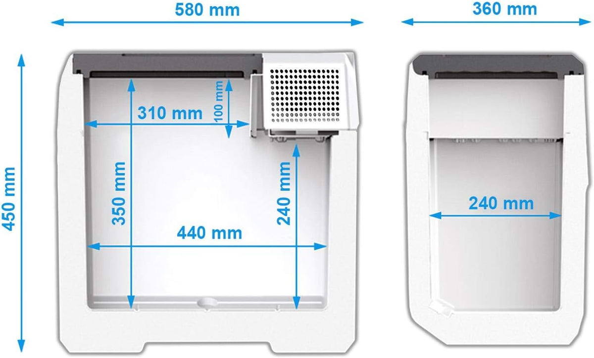 Mobicool FR40 Electric Air Compressor Cooler Box, 38 Litre Capacity, 12/24V and 230V for Car, Truck, Boat, Motorhome and Power Socket
