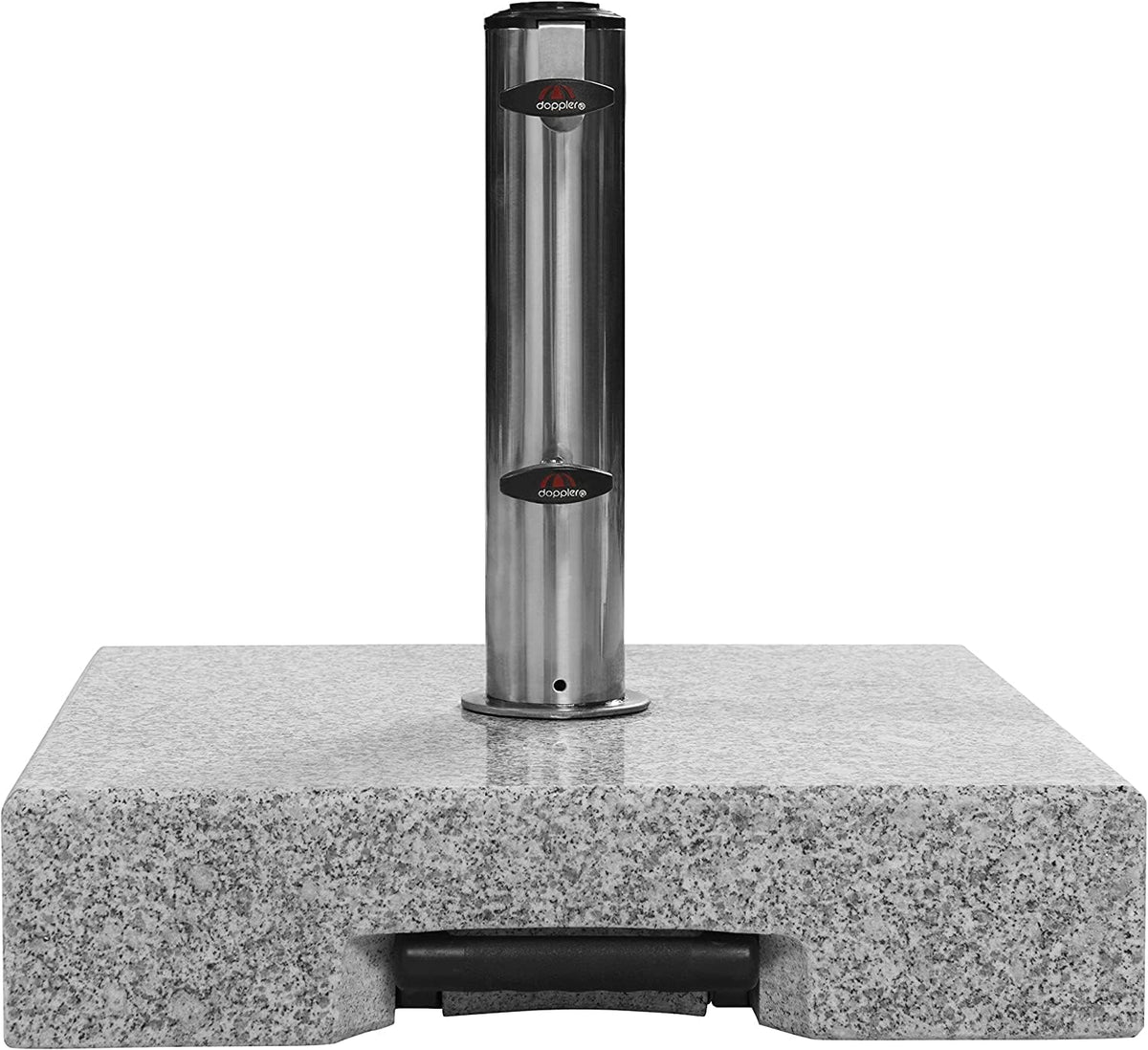 Doppler Trolley Granitsockel 45kg mit Rollen I Schirmständer für Sonnenschirme mit max. 250cm Schirmdurchmesser & 3,2-6,0cm Rohrdurchmesser I Sonnenschirmständer mit Auszieh-Griff
